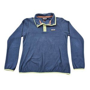 Patagonia  Micro D Snap-T Pullover Fleece Shirt Womens size small Blue Stone out